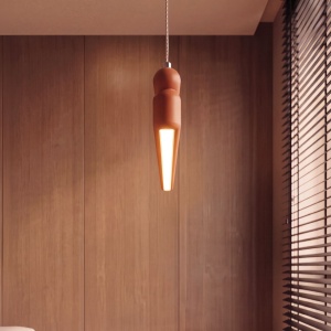 Lustra LED liniara iluminat sus si jos PICO maro