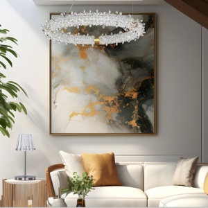 Lustra LED LUX moderna design circular D65 GLACEE 01 - Img 9