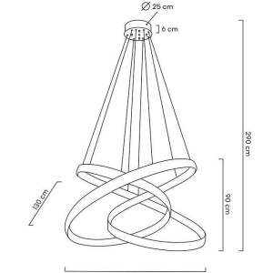 Lustra LED moderna design deosebit CHARMES 130 crom 248920 universul-luminii.ro