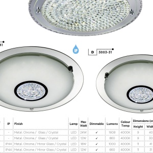 Lustra LED moderna design elegant 40cm Flush 2714CC SRT - Img 4