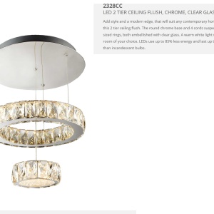 Lustra LED moderna suspendata Clover 2328CC SRT - Img 2