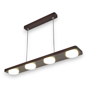 Lustra LED rustica fabricata manual din lemn OKIO 4L - Img 6