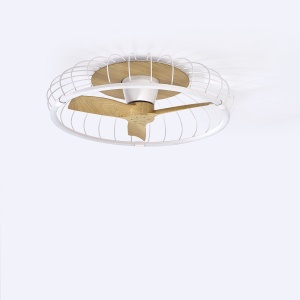 Lustra LED Smart cu Ventilator si telecomanda NATURE alb/fag 139710 universul-luminii.ro