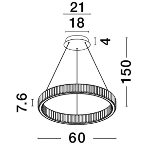 Lustra LED suspendata cristal design elegant AURELIA 40W - Img 9