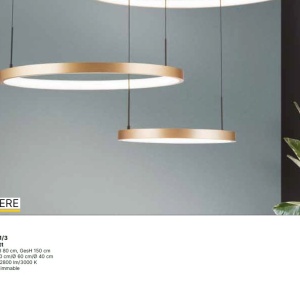Lustra LED suspendata cu 3 inele SPHERE aurie 233940 universul-luminii.ro