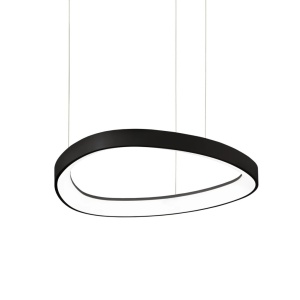 Lustra LED suspendata design circular Gemini sp d042 on-off 2700k negru - Img 1