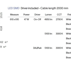 Lustra LED suspendata design circular Gemini sp d061 on-off 2700k negru - Img 5