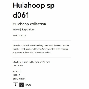 Lustra LED suspendata design circular HULAHOOP SP D061 93060 universul-luminii.ro