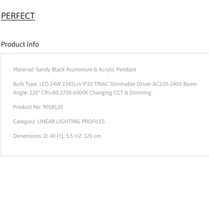 Lustra LED suspendata design circular PERFECT 40cm negru CCT Dimmable - Img 5