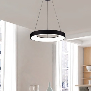 Lustra LED suspendata design circular SANTANA 38 3000K BK - Img 2