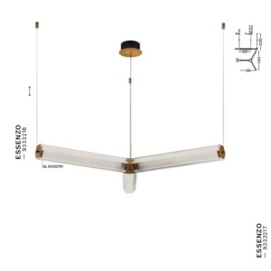 Lustra LED suspendata design decorativ ESSENZO - Img 11
