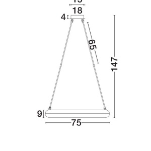 Lustra LED suspendata design decorativ GLOREE D-75cm - Img 10