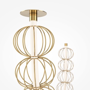 Lustra LED suspendata design decorativ Golden Cage 145210 universul-luminii.ro