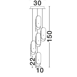 Lustra LED suspendata design decorativ LUCIEN 3000K - Img 8