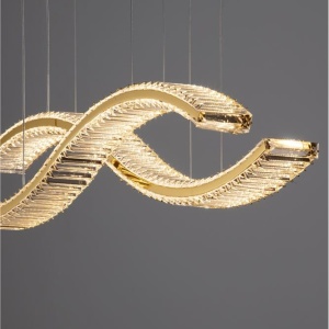 Lustra LED suspendata design elegant AURELIA 95W aurie - Img 2