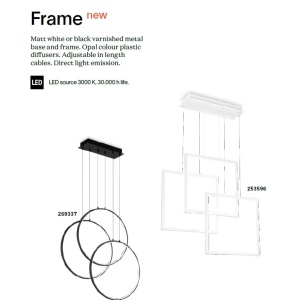 Lustra LED suspendata design geometric FRAME SP RETTANGOLO neagra - Img 3