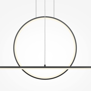 Lustra LED suspendata design geometric Halo negru 145860 universul-luminii.ro