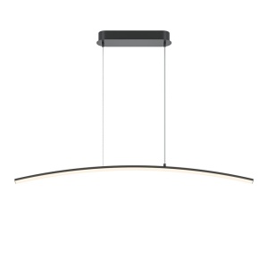 Lustra LED suspendata design minimalist Curve negru - Img 1