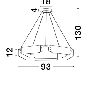Lustra LED suspendata design modern AIDER, 93cm - Img 3
