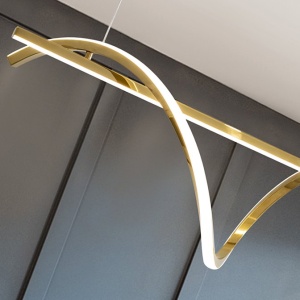 Lustra LED suspendata design modern Asure auriu 153430 universul-luminii.ro