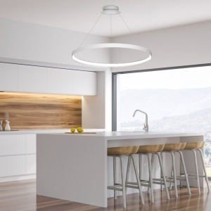 Lustra LED suspendata design modern circular CIRCLE 78, alb LA0716/1 - WH ZL - Img 6