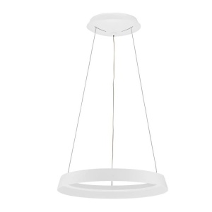Lustra LED suspendata design modern circular ORMI alba D-45cm - Img 1