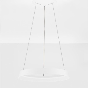 Lustra LED suspendata design modern circular ORMI alba D-45cm - Img 3