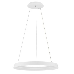 Lustra LED suspendata design modern circular ORMI alba - Img 1