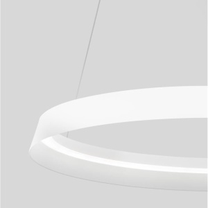 Lustra LED suspendata design modern circular ORMI alba - Img 5