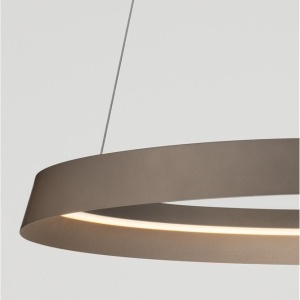 Lustra LED suspendata design modern circular ORMI brown - Img 5