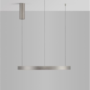 Lustra LED suspendata design modern circular PERRINE D-60cm argintie - Img 7