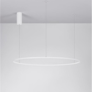 Lustra LED suspendata design modern circular TARQUIN D-100cm alba 109030 universul-luminii.ro