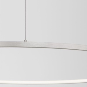 Lustra LED suspendata design modern circular TARQUIN D-100cm argintie - Img 5