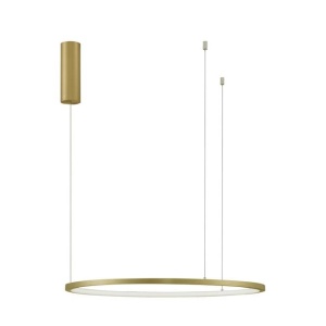 Lustra LED suspendata design modern circular TARQUIN D-60cm aurie - Img 3