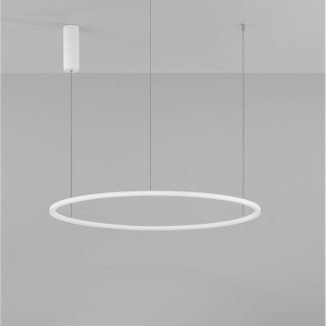 Lustra LED suspendata design modern circular TARQUIN D-80cm alba 109020 universul-luminii.ro