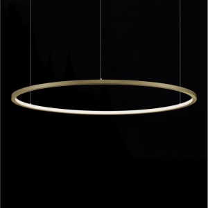Lustra LED suspendata design modern circular TARQUIN D-80cm aurie - Img 2