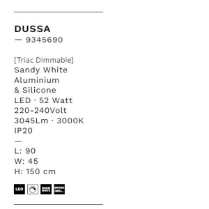 Lustra LED suspendata design modern DUSSA alba 245670 universul-luminii.ro