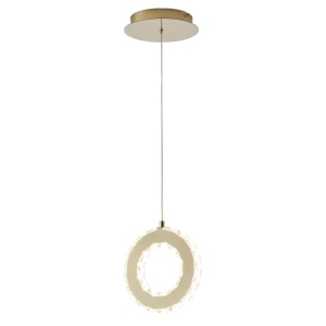 Lustra LED suspendata design modern Girona auriu - Img 1