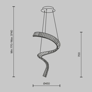 Lustra LED suspendata design modern Krone 45cm 226750 universul-luminii.ro