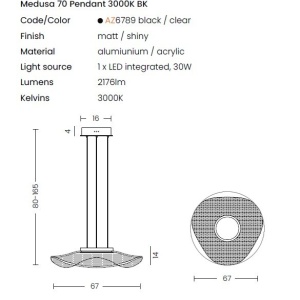 Lustra LED suspendata design modern MEDUSA - Img 3