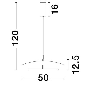 Lustra LED suspendata design modern OLOS, 50cm 158380 universul-luminii.ro