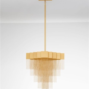 Lustra LED suspendata design modern REVIA aurie - Img 3