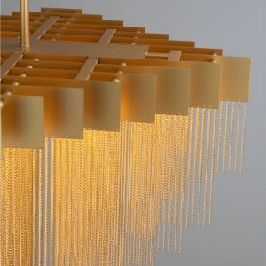 Lustra LED suspendata design modern REVIA aurie - Img 6