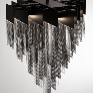 Lustra LED suspendata design modern REVIA negru - Img 6