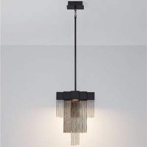 Lustra LED suspendata design modern REVIA negru - Img 4