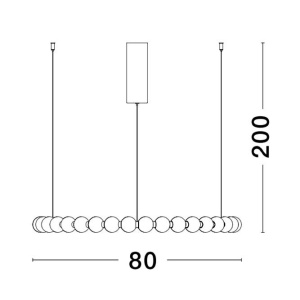 Lustra LED suspendata, dimabila, deosebita design lux PERLA opal, auriu 80cm 115360 universul-luminii.ro