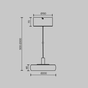 Lustra LED suspendata Float sticla transparenta - Img 5