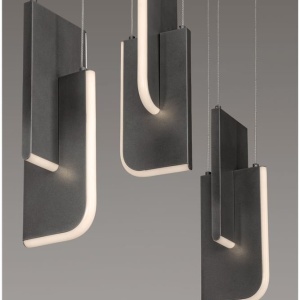 Lustra LED suspendata liniara design decorativ 3000K TOTEM - Img 5