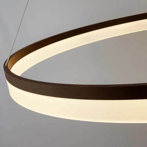 Lustra LED XXL circulara casa scarii Ara 150cm, Bronz - Img 3