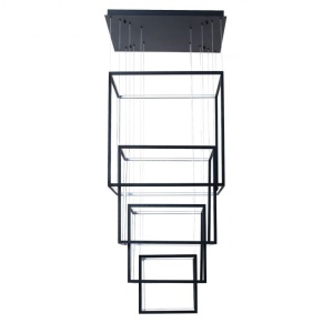 Lustra LED XXL design modern casa scarii Opera XL neagra ZZ AZ3139